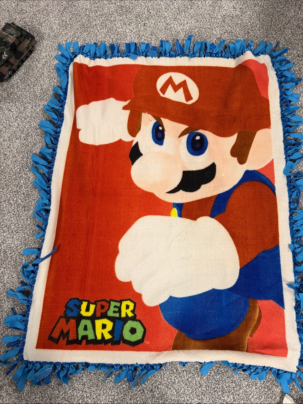 Nintendo Super Mario Throw Blanket - Red, Blue & White